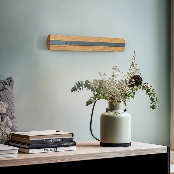  Quitani Quitani Elis Led Wall Light, Oak/black 