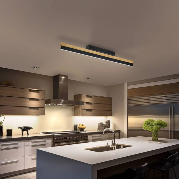  Quitani Quitani Led Ceiling Light Keijo, Black/oak 