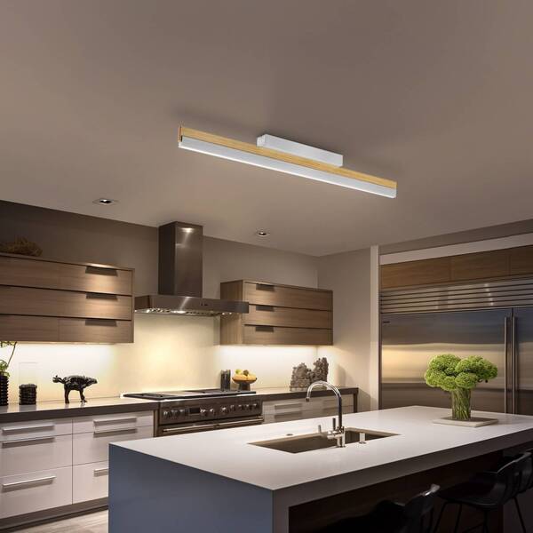  Quitani Quitani Led Ceiling Light Keijo, Nickel/oak 