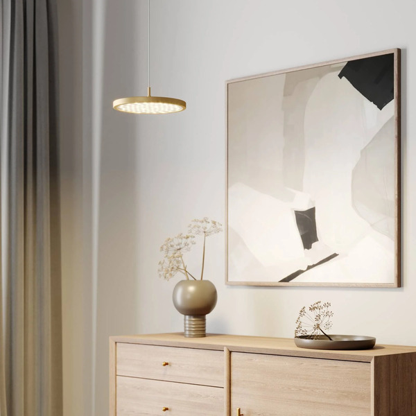  Quitani Quitani Led Hanging Light Gion, 1-bulb, White/brass 