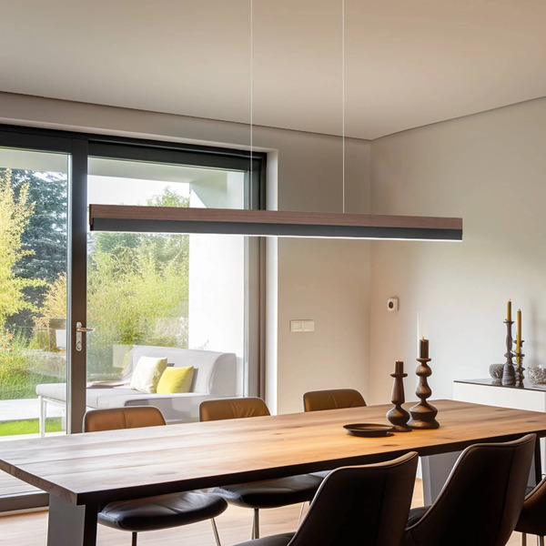  Quitani Quitani Led Hanging Light Keijo, Black/nut, 123 Cm 