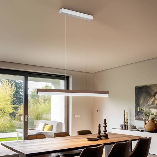  Quitani Quitani Led Hanging Light Keijo, Nickel/nut, 103 Cm 