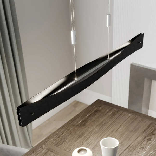  Quitani Quitani Led Hanging Light Lian, Black/aluminium 