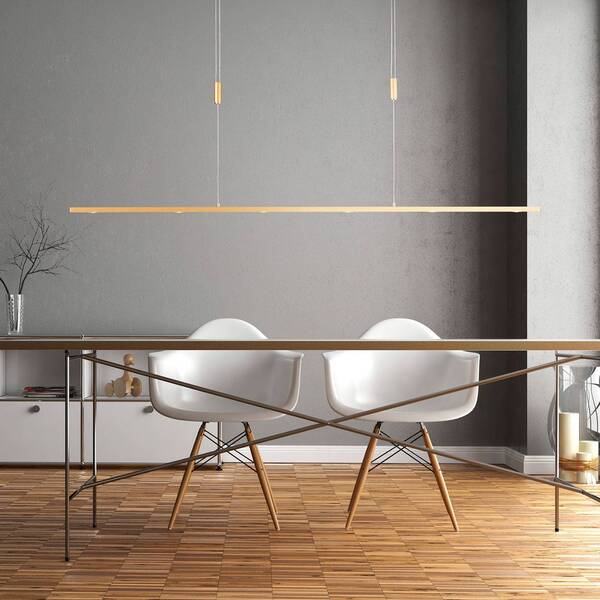  Quitani Quitani Led Hanging Light Tolu, Length 139 Cm, Brass 