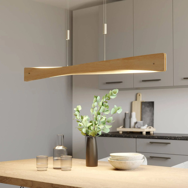  Quitani Quitani Led Pendant Light Lian, Oak Wood 