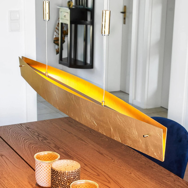  Quitani Quitani Led Pendant Light Malu, Gold, Length 100 Cm 