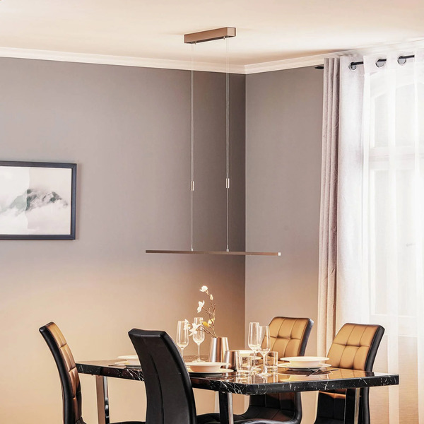  Quitani Quitani Led Pendant Light Tolu, Nickel, Length 118 Cm 