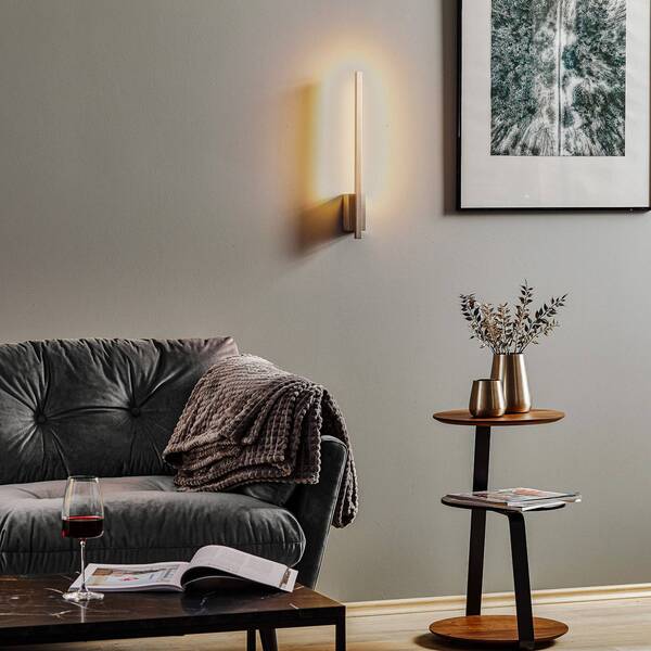  Quitani Quitani Led Wall Lamp Tolu, Vertical, Nickel, Height 45 Cm 