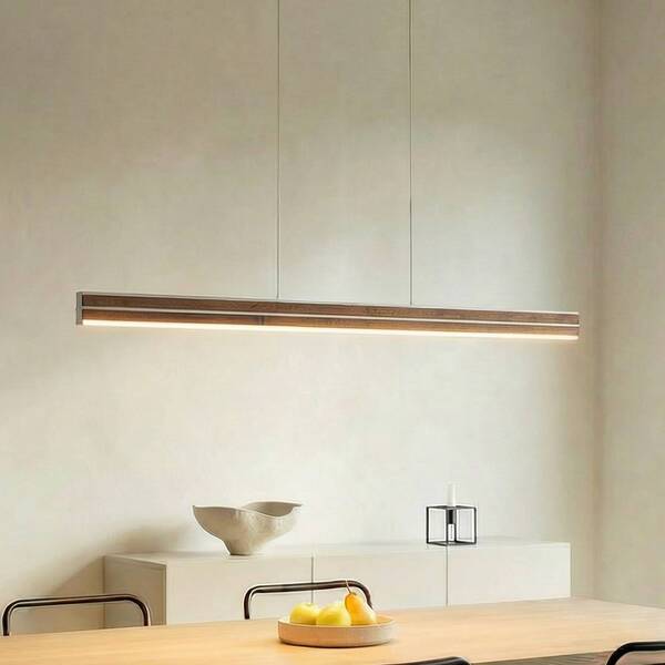  Quitani Quitani Lisene Led Hanging Light, Walnut/silver, Cct 117cm, Dimmable 