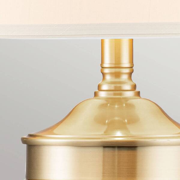  Quoizel Quoizel Dennison 1 Fabric Table Lamp, Brushed Brass 