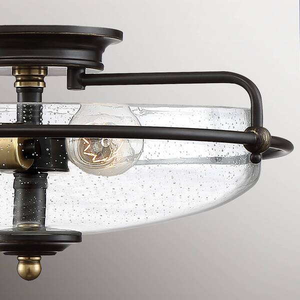  Quoizel Quoizel Griffin Ceiling Lamp Bronze/clear, 3-bulb 