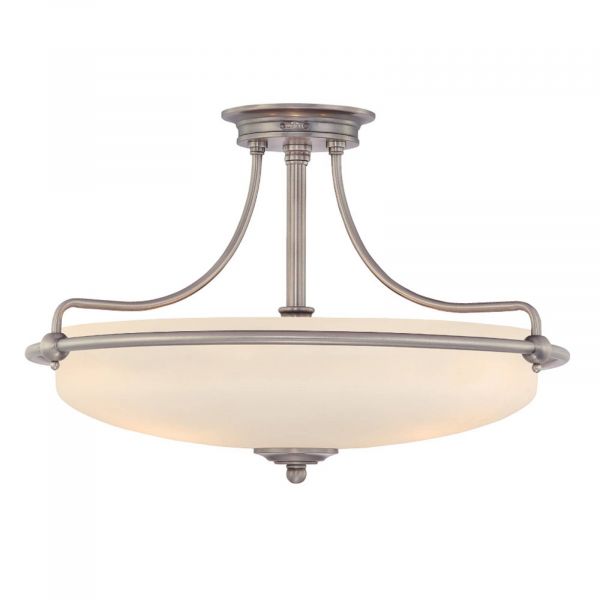  Quoizel Quoizel Griffin Semi-flush Ceiling Lamp, Nickel, ø 57 cm 