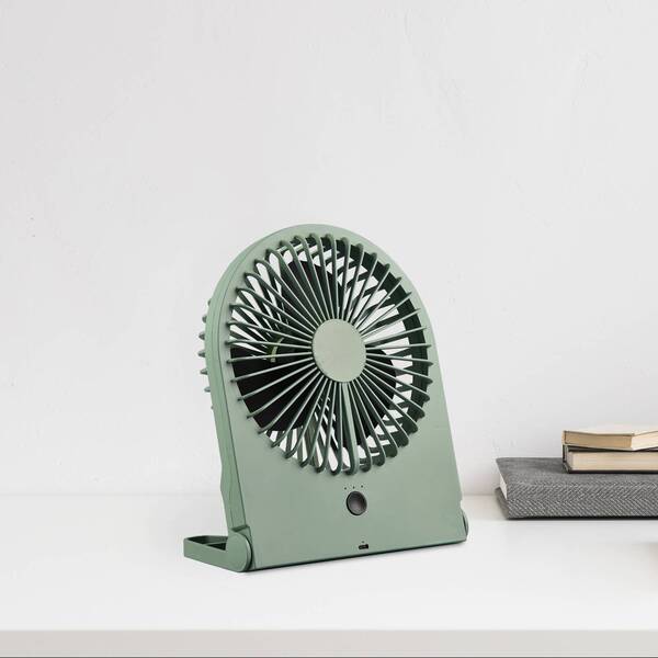  Reality Leuchten Reality Leuchten Breezy Cordless Table Fan, Pistachio Green, Quiet 