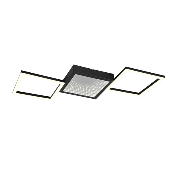  Reality Leuchten Reality Leuchten Gelo Led Ceiling Light, Black, Dimmable, 3000 K, Metal 