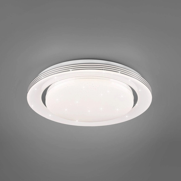  Reality Leuchten Reality Leuchten Led Ceiling Lamp Atria, ø 38 Cm, White, Plastic, Cct 