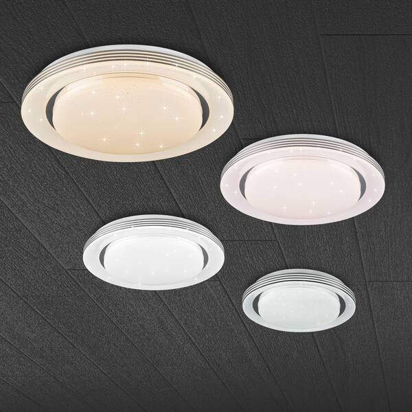  Reality Leuchten Reality Leuchten Led Ceiling Lamp Atria, ø 58 Cm, White, Plastic, Cct 