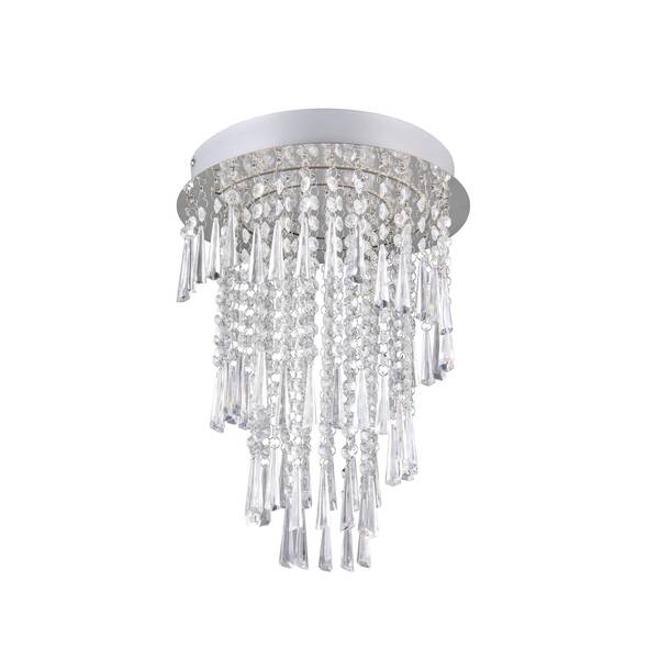  Reality Leuchten Reality Leuchten Led Ceiling Lamp Pomp, ø 30 Cm, Chrome, Acrylic/metal, Cct 