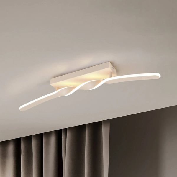  Reality Leuchten Reality Leuchten Led Ceiling Light Ginko, Sand, Metal, Length 79 Cm 