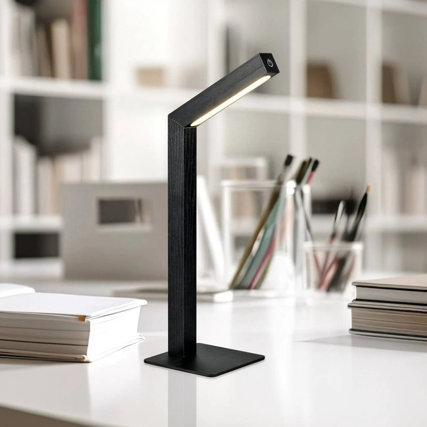  Reality Leuchten Reality Leuchten Led Rechargeable Table Lamp Skip, Black, Mdf, Height 37.5 Cm 