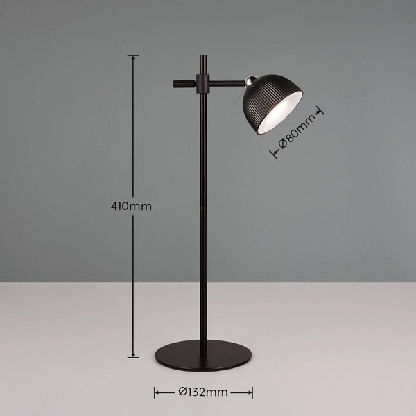  Reality Leuchten Reality Leuchten Maxima Led Table Lamp, Black, Height 41 Cm, Plastic 