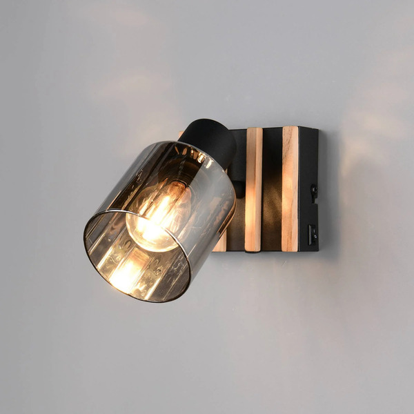  Reality Leuchten Reality Leuchten Travia Spotlight, 1-bulb, Black/smoke Grey, Switch 