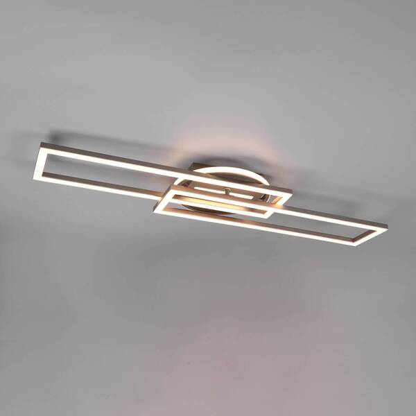  Reality Leuchten Reality Leuchten Twister Led Ceiling Light, Rotatable Remote Nickel 
