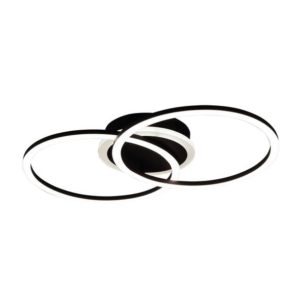  Reality Leuchten Reality Leuchten Venida Led Ceiling Light In A Ring Design, Black 