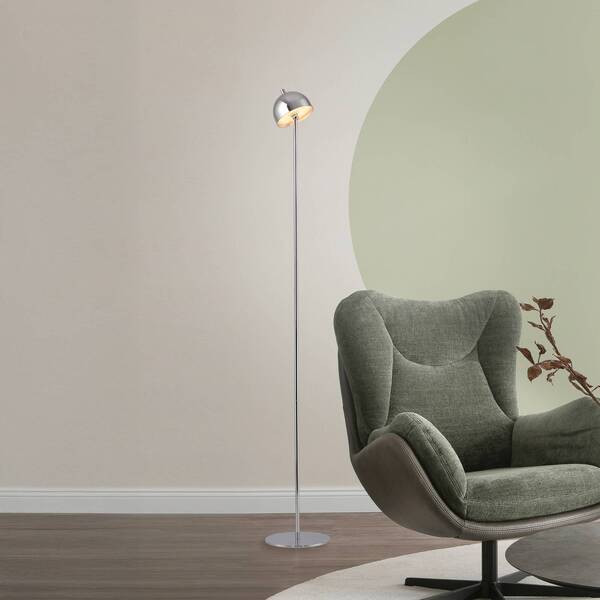 Schöner Wohnen Schöner Wohnen Bellis Chrome Rechargeable Led Floor Lamp, Ip54, 3,000k 