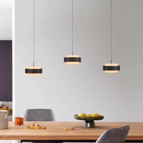  Schöner Wohnen Schöner Wohnen Led Hanging Light Elmo, Black, 3-bulb, 3000 K 