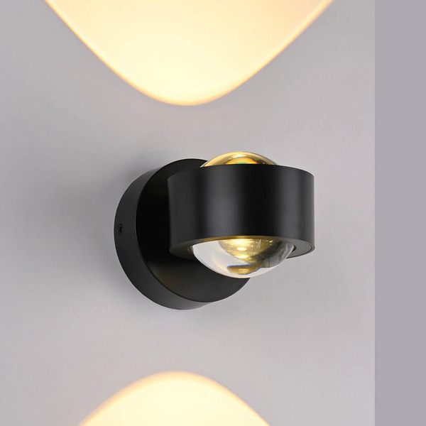  Schöner Wohnen Schöner Wohnen Led Wall Lamp Chia, Black, 3,000 K, Up/down 