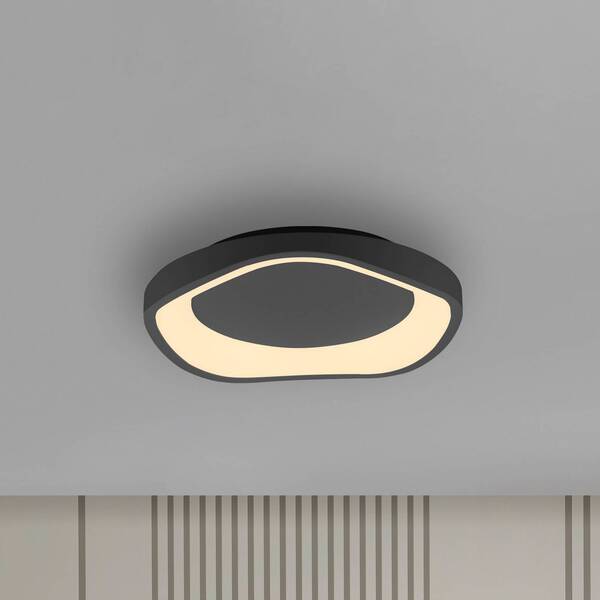  Schöner Wohnen Schöner Wohnen Monta Led Ceiling Light, Black, ø 40 Cm, Metal, Switchdim 