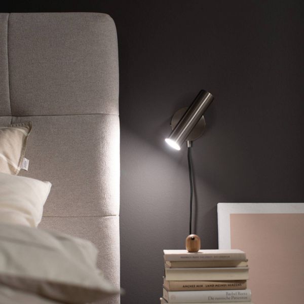  Schöner Wohnen Schöner Wohnen Stina Led Wall Lamp Nickel Dimmable 