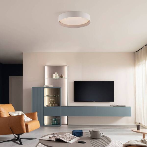  Schöner Wohnen Schöner Wohnen Tavoli Led Ceiling Light, Beige, ø 39 Cm, Metal, Cct, Dimmable 