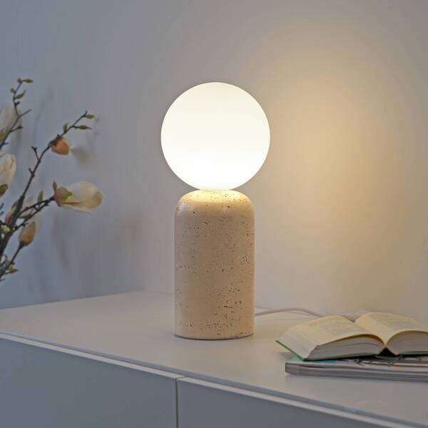  Schöner Wohnen Schöner Wohnen Traventa Table Lamp, Beige/white, G9 
