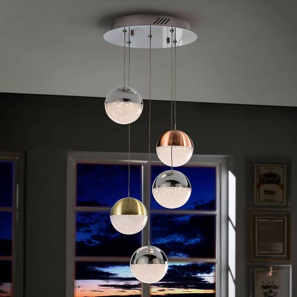 Schuller Valencia Schuller Valencia Sphere Led Hanging Light, Multicoloured, 5-bulb 