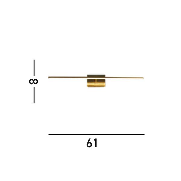  Searchlight Searchlight Amalfi Led Bathroom Wall Lamp, Brass Colour, Width 61 Cm, Steel 