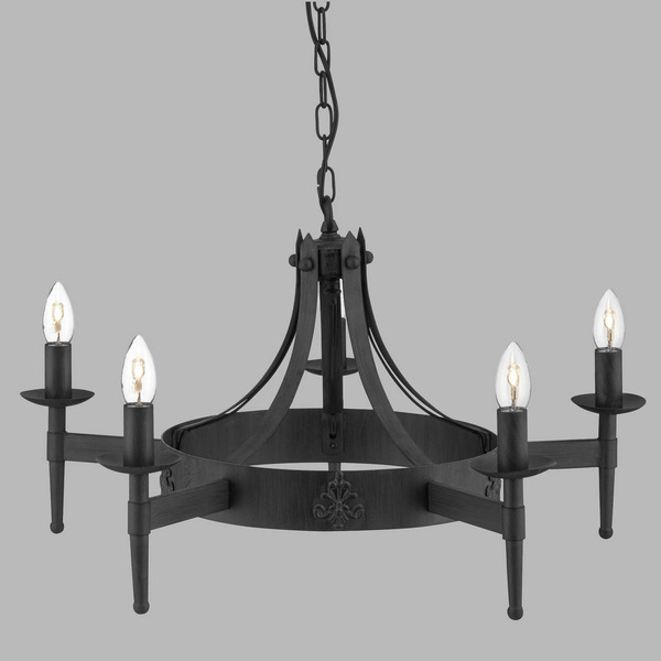  Searchlight Searchlight Cartwheel Ii Chandelier, Five-bulb 