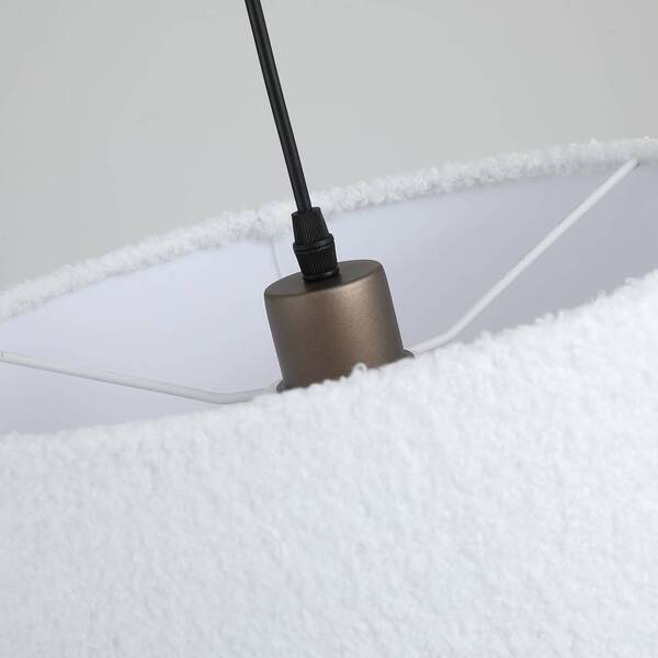  Searchlight Searchlight Chelsea Pendant Light, Brown/white, ø 35 Cm, Fabric 