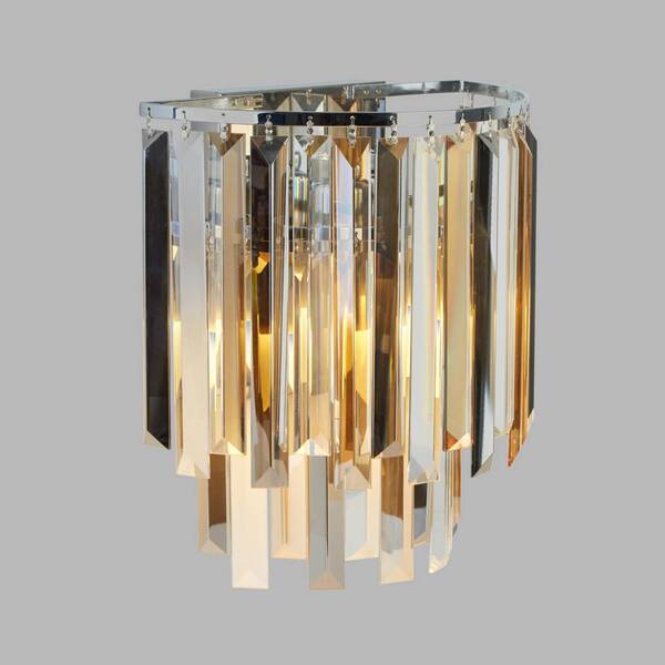  Searchlight Searchlight Clarissa Wall Lamp, Crystal Prisms 