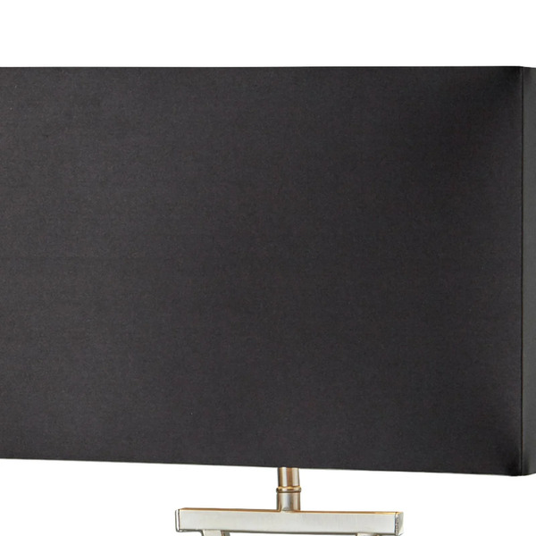  Searchlight Searchlight Club Table Lamp, Silver/black, 48.5 Cm High, Textile, E14 