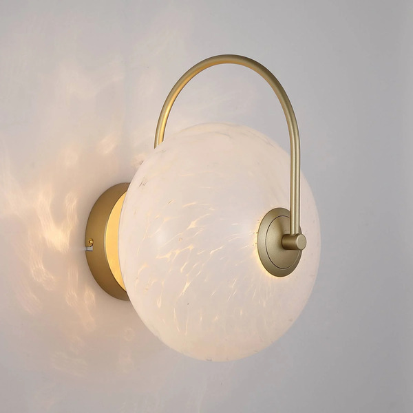  Searchlight Searchlight Confetti Led Wall Lamp, Gold/white, Width 25 Cm, Glass 