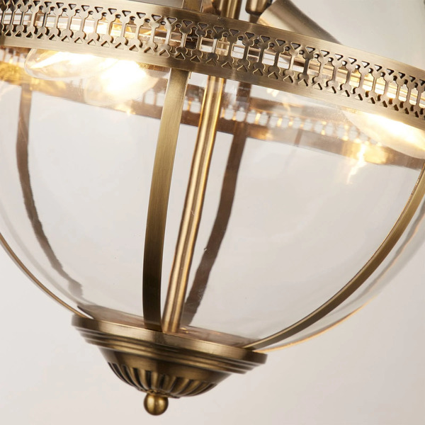 Searchlight Searchlight Coronet Pendant Light, Brass 