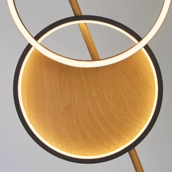  Searchlight Searchlight Curio Led Floor Lamp, Wood Look 