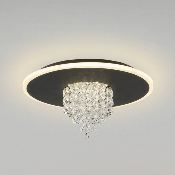  Searchlight Searchlight Deluge Led Ceiling Light, Black, ø 32 Cm, Metal/acrylic 