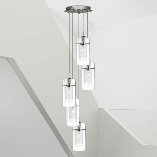  Searchlight Searchlight Duo 1 Hanging Light, Round, Five-bulb 