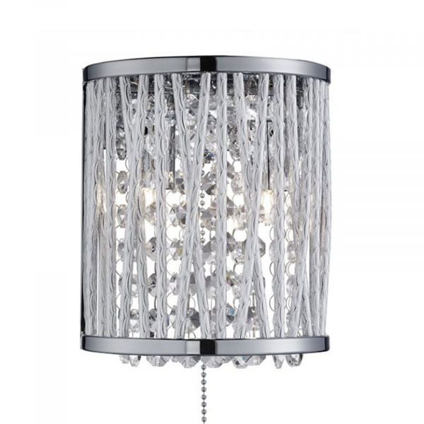  Searchlight Searchlight Elise Wall Light With Sparkling Hanging Elements 