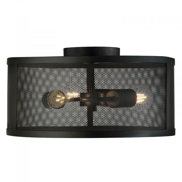  Searchlight Searchlight Fishnet Ceiling Light Made Of Metal, Black 