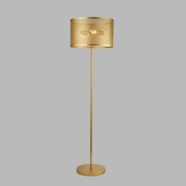  Searchlight Searchlight Fishnet Floor Lamp, Gold 