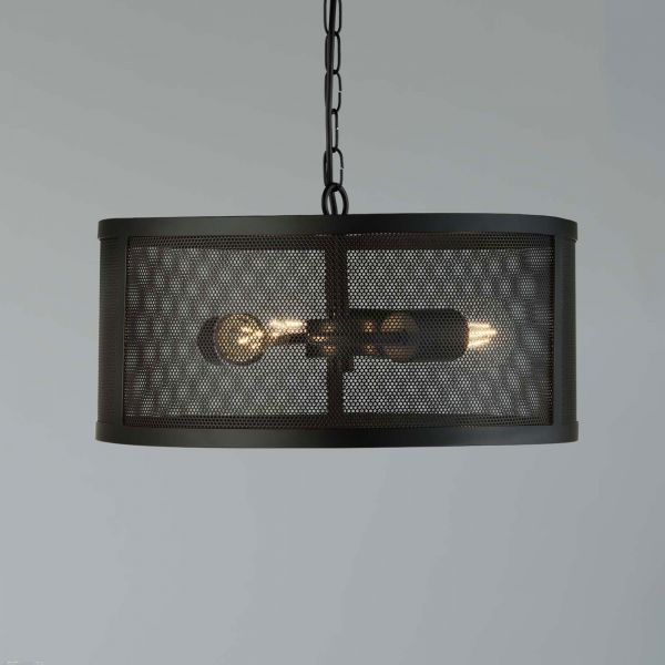  Searchlight Searchlight Fishnet Hanging Light Made Of Metal, Black ø 45 cm 