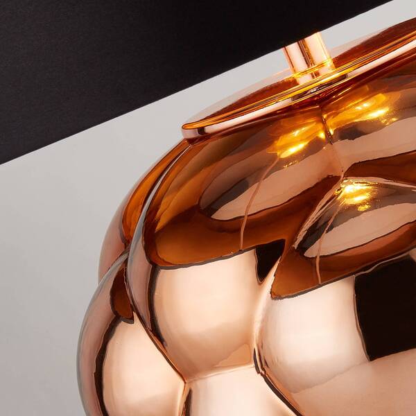  Searchlight Searchlight Fizz Table Lamp, Black/copper, Glass, 30 Cm High, E27 